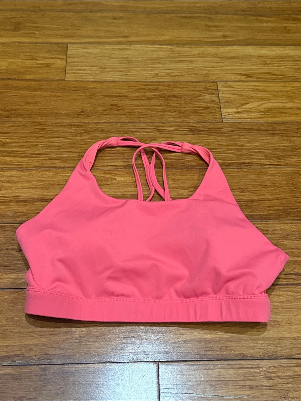 Primark Coral Pink High-Neck Strappy Sports Bra M